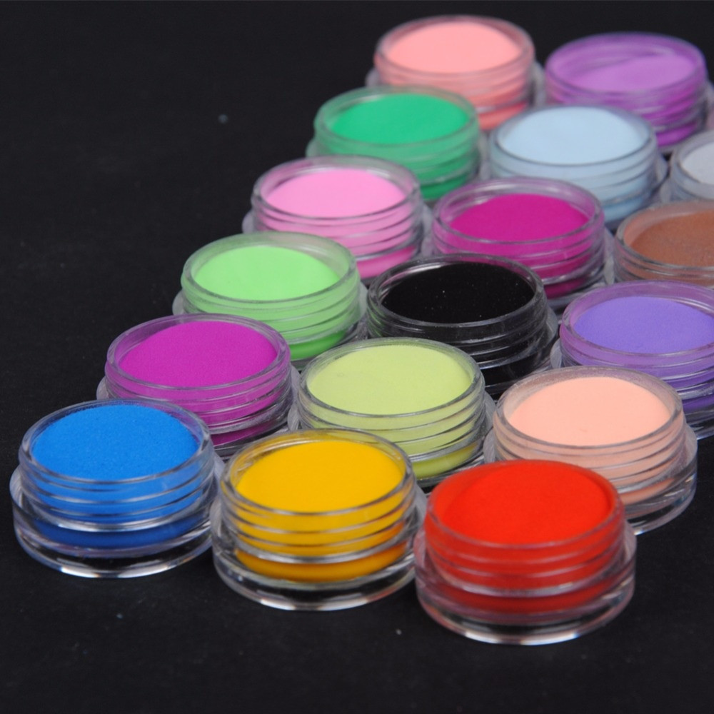 Powder Nail Colors
 18 Colors Acrylic Powder Nail Decoration For Nail Art
