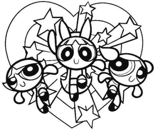 Powderpuff Girls Coloring Pages
 The Powerpuff Girls Are Hugging Coloring Pages Powerpuff