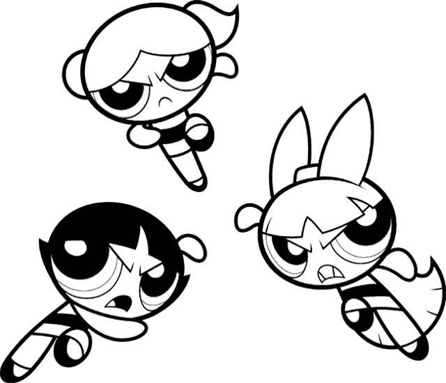 Power Puff Girls Coloring Pages
 Powerpuff Girls Bubbles Character Coloring Page