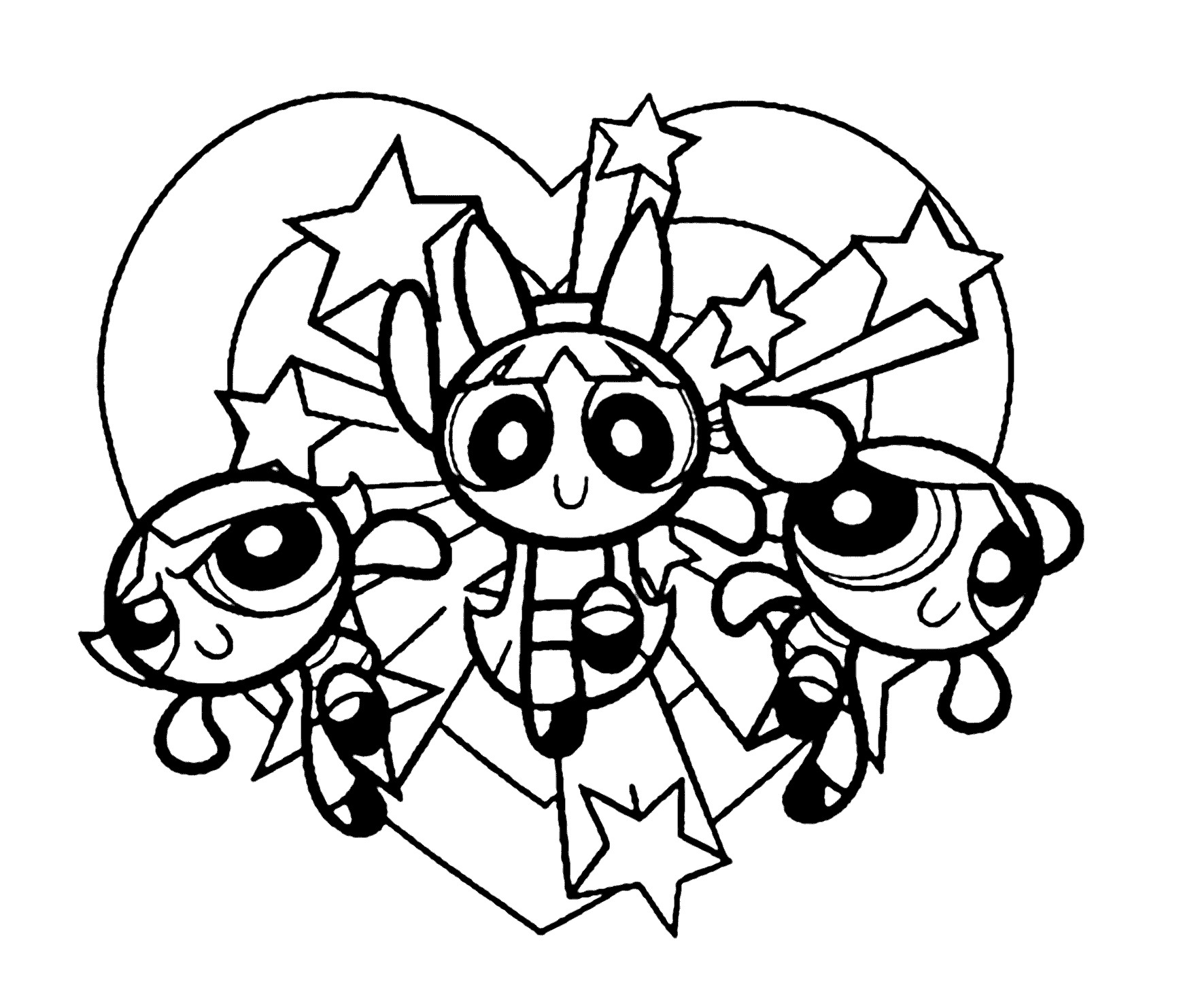 Power Puff Girls Coloring Pages
 Cool Powerpuff girls on vacation coloring pages for kids