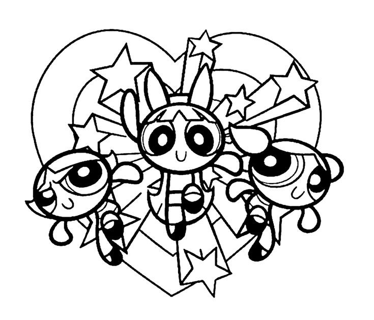 Powerpuff Girls Coloring Sheet
 Cool Powerpuff girls on vacation coloring pages for kids