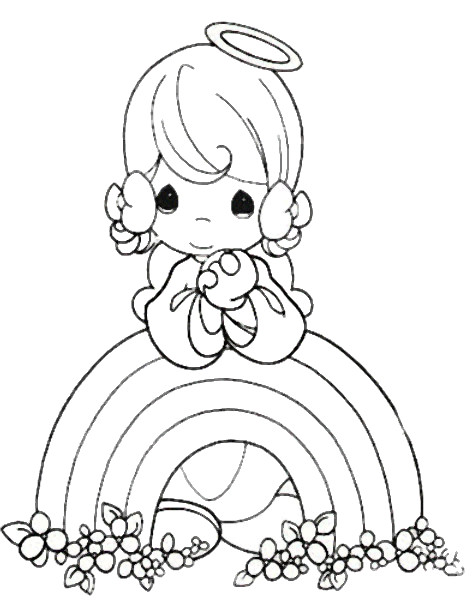 Precious Moments Printable Coloring Pages
 Abatian Precious Moments for Love Coloring Pages