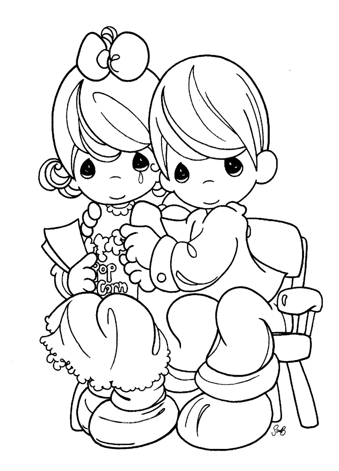 Precious Moments Printable Coloring Pages
 Precious Moments for Love Coloring Pages Disney