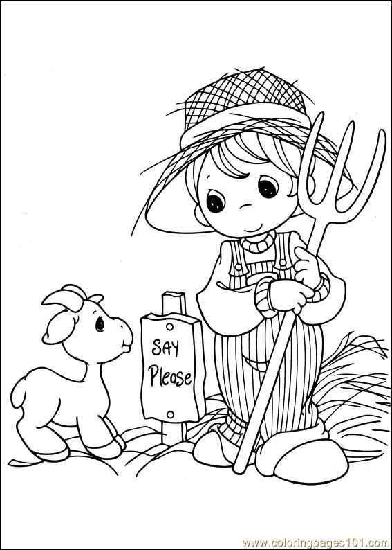 Precious Moments Printable Coloring Pages
 Precious Moments 44 printable coloring page for kids and