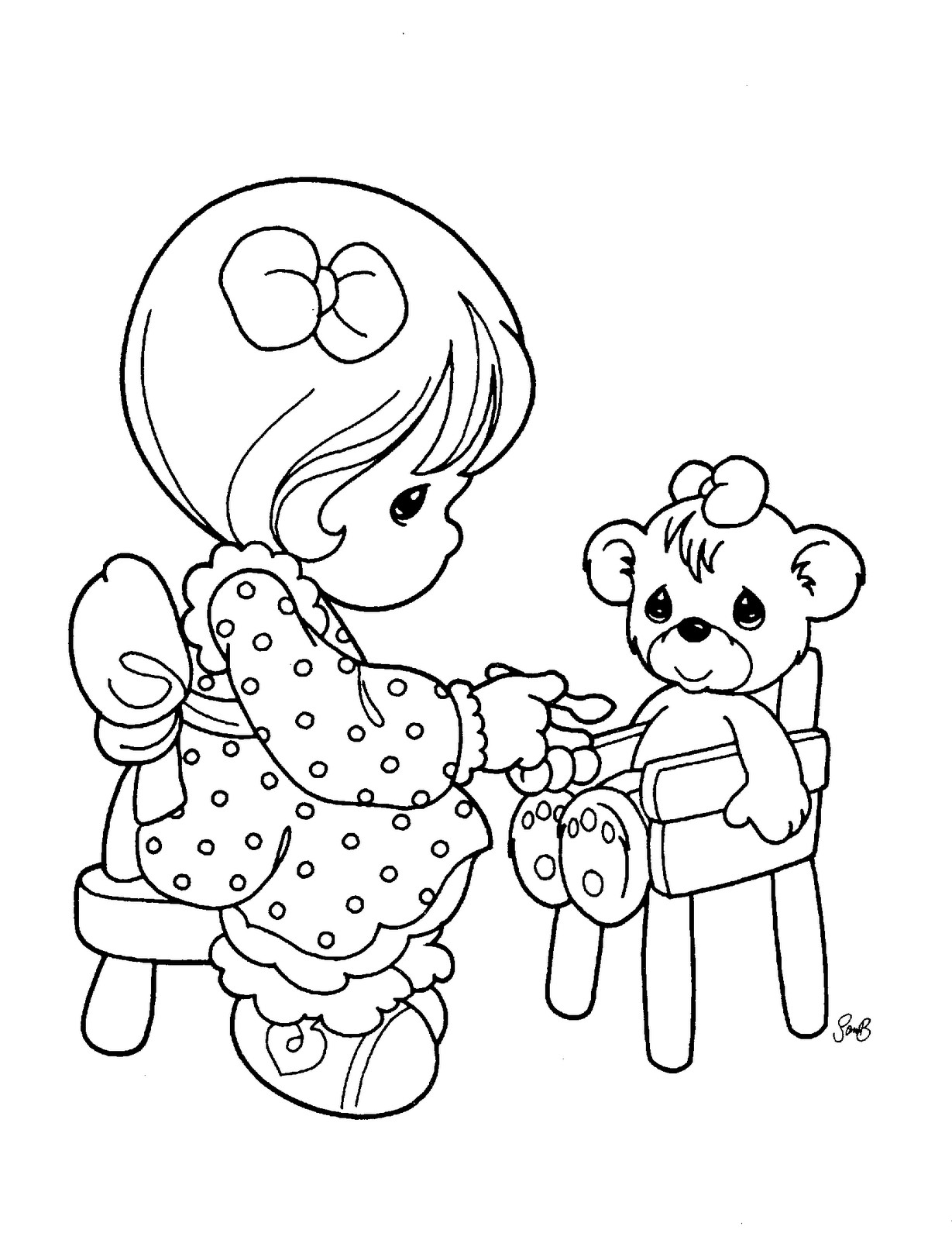 Precious Moments Printable Coloring Pages
 Precious Moments for Love Coloring Pages Disney