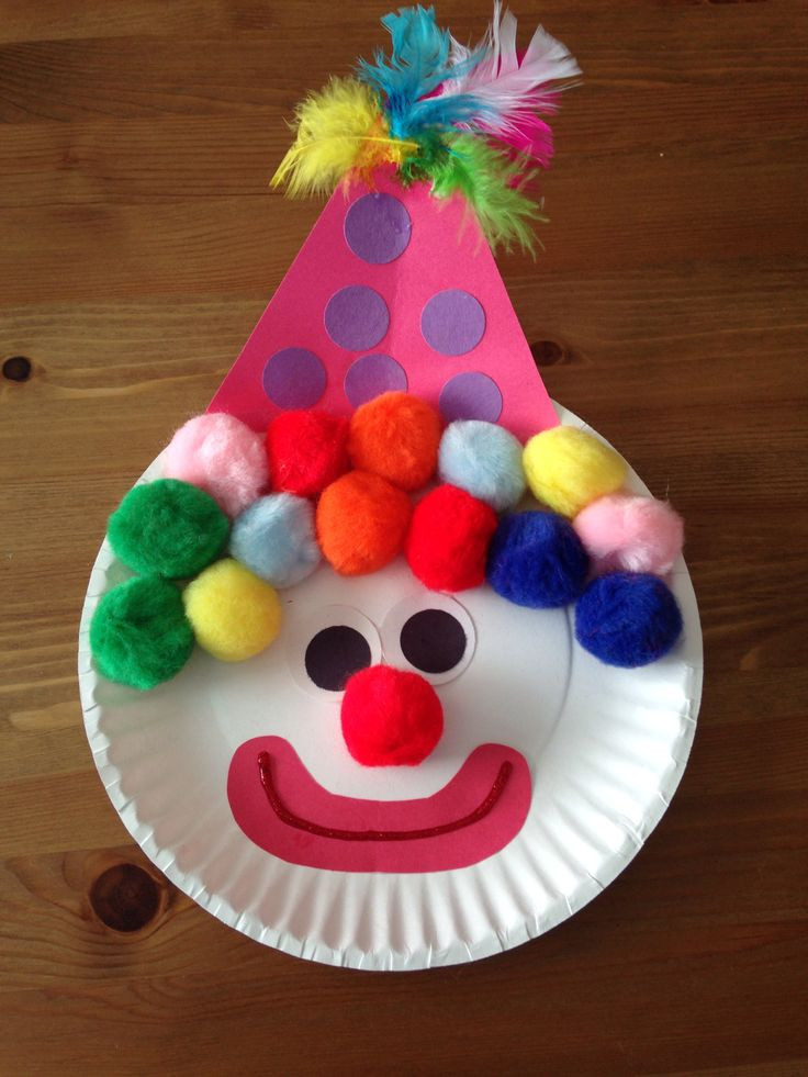 Preschool Arts And Crafts Ideas
 Paper Plate Clown Craft Circus Craft Preschool Craft