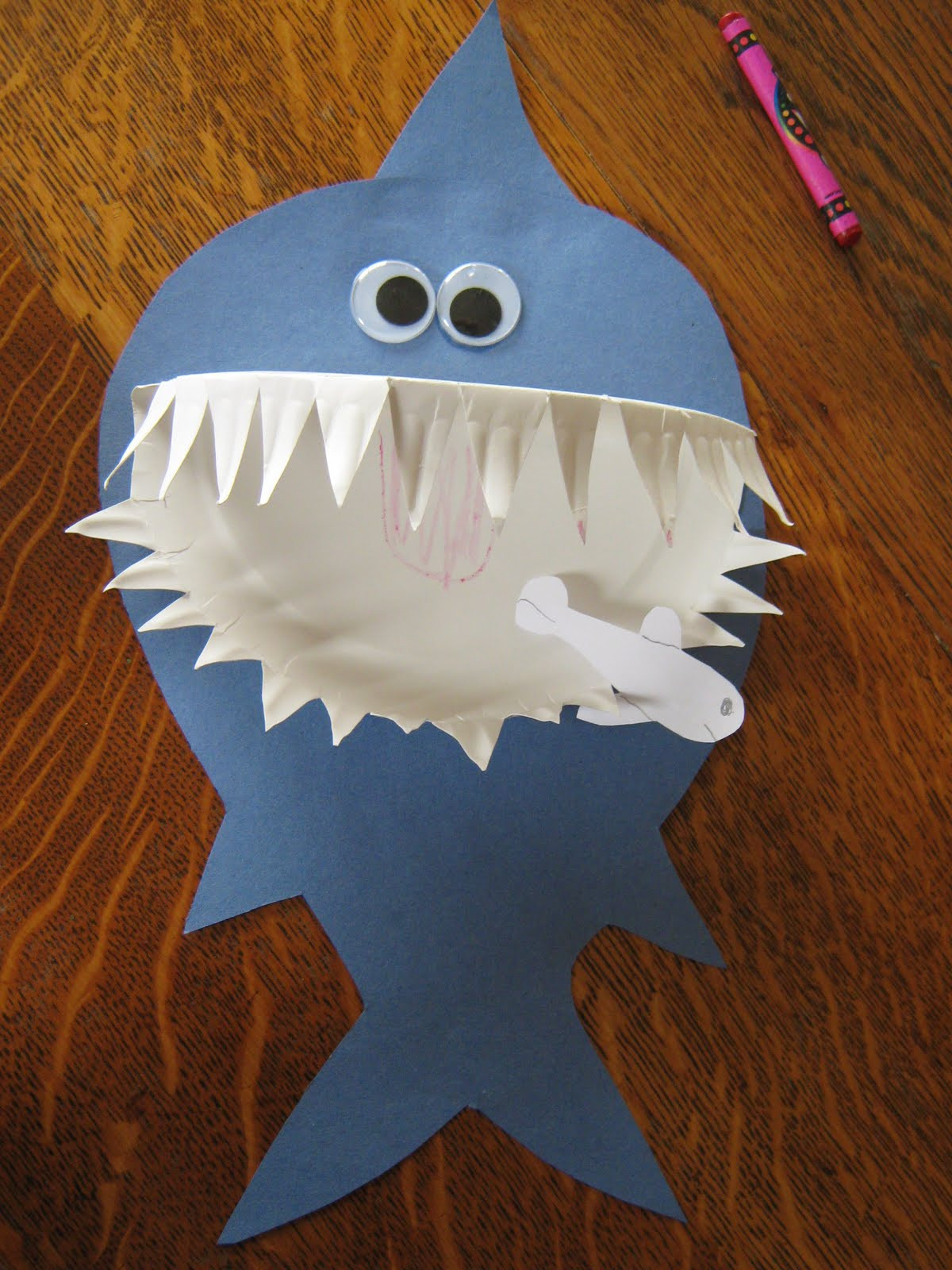 Preschool Arts Crafts
 Shark Paper Plate Craft