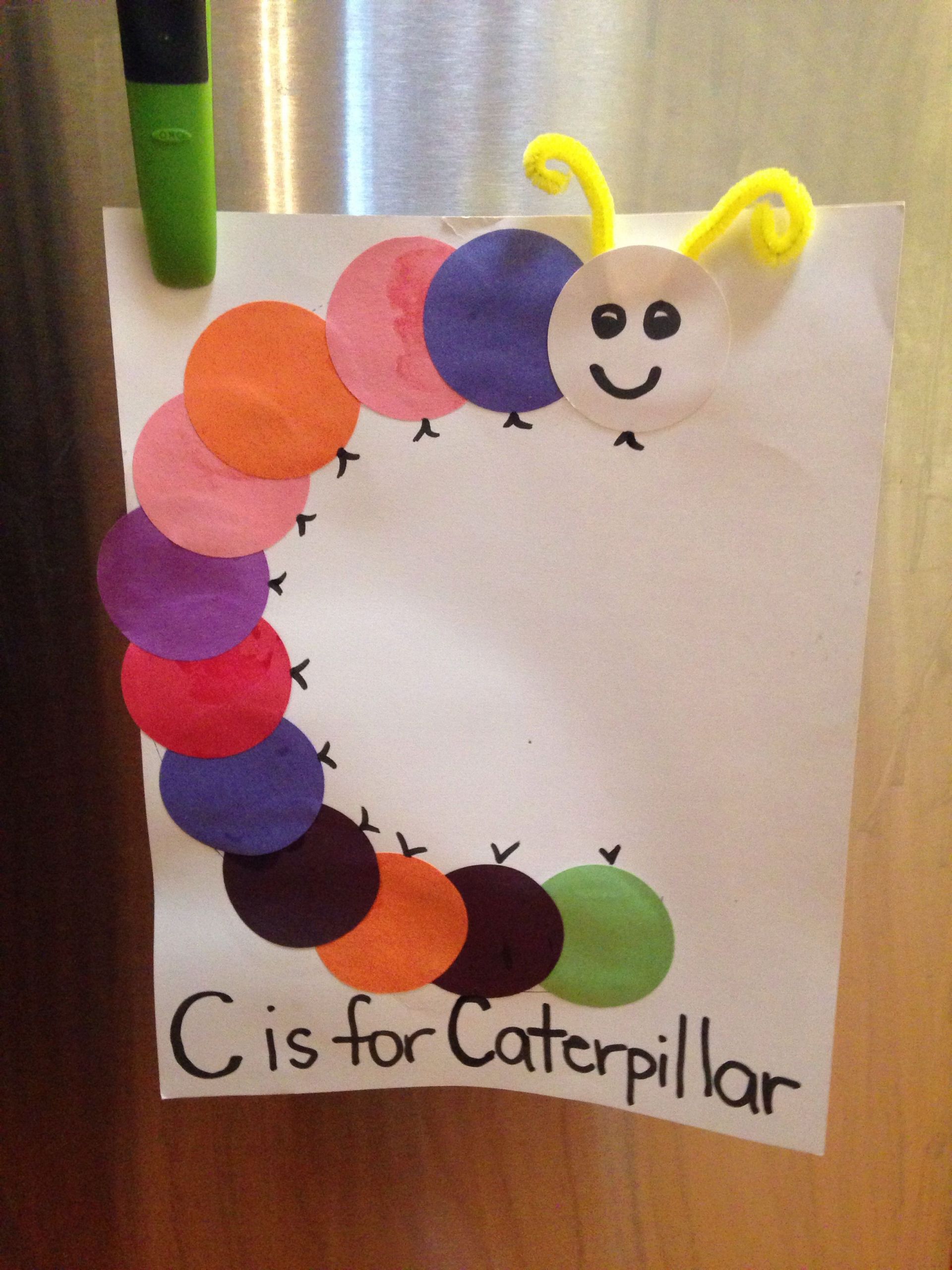 Preschool Craft Activity
 C is for Caterpillar toddler preschool craft