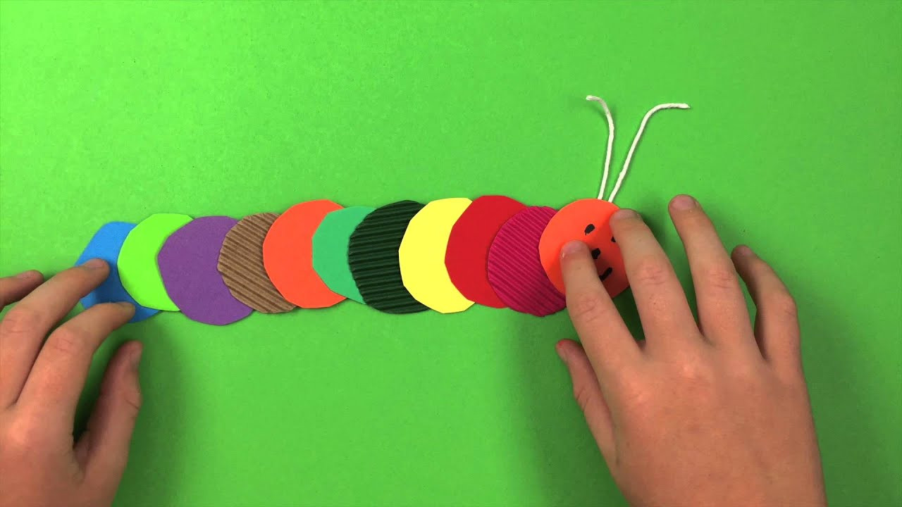 Preschool Craft Ideas
 How to make a Caterpillar simple preschool arts and
