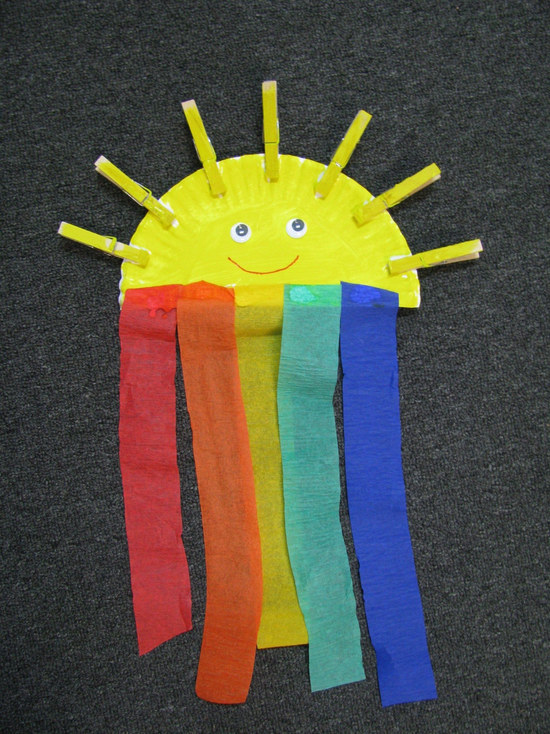 Preschool Craft Project
 preschool rainbow paper plate craft