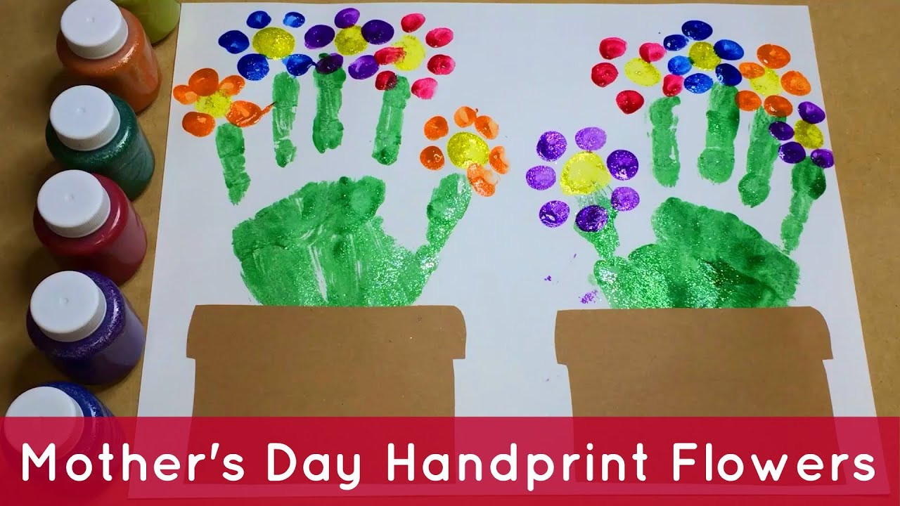 Preschool Crafts Activities
 Handprint Flowers Preschool Craft