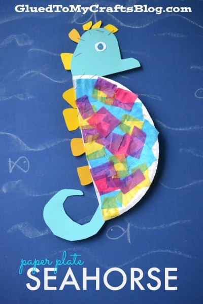 Preschool Crafts Ideas
 Paper Plate Seahorse Kid Craft