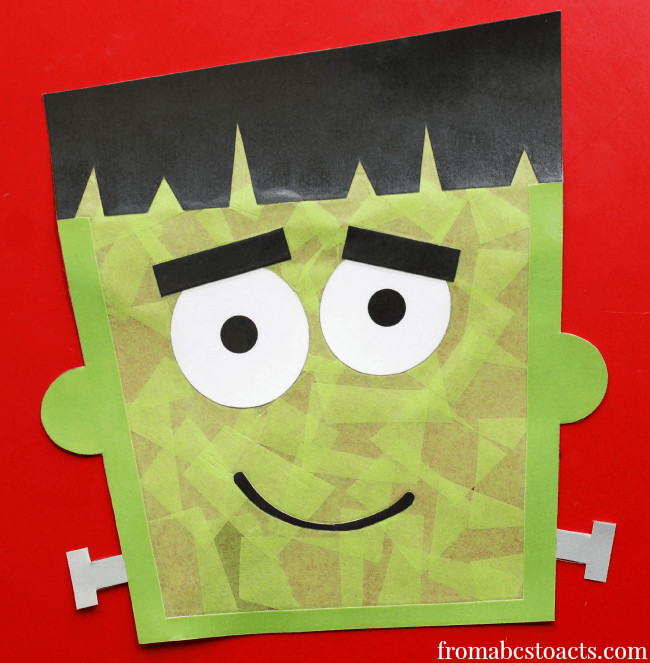 Preschool Halloween Craft Ideas
 Frankenstein Sun Catcher Craft for Kids