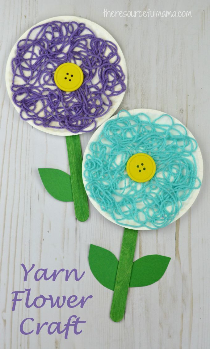 Preschool Spring Crafts Ideas
 Mixed Media Flower Craft for Kids