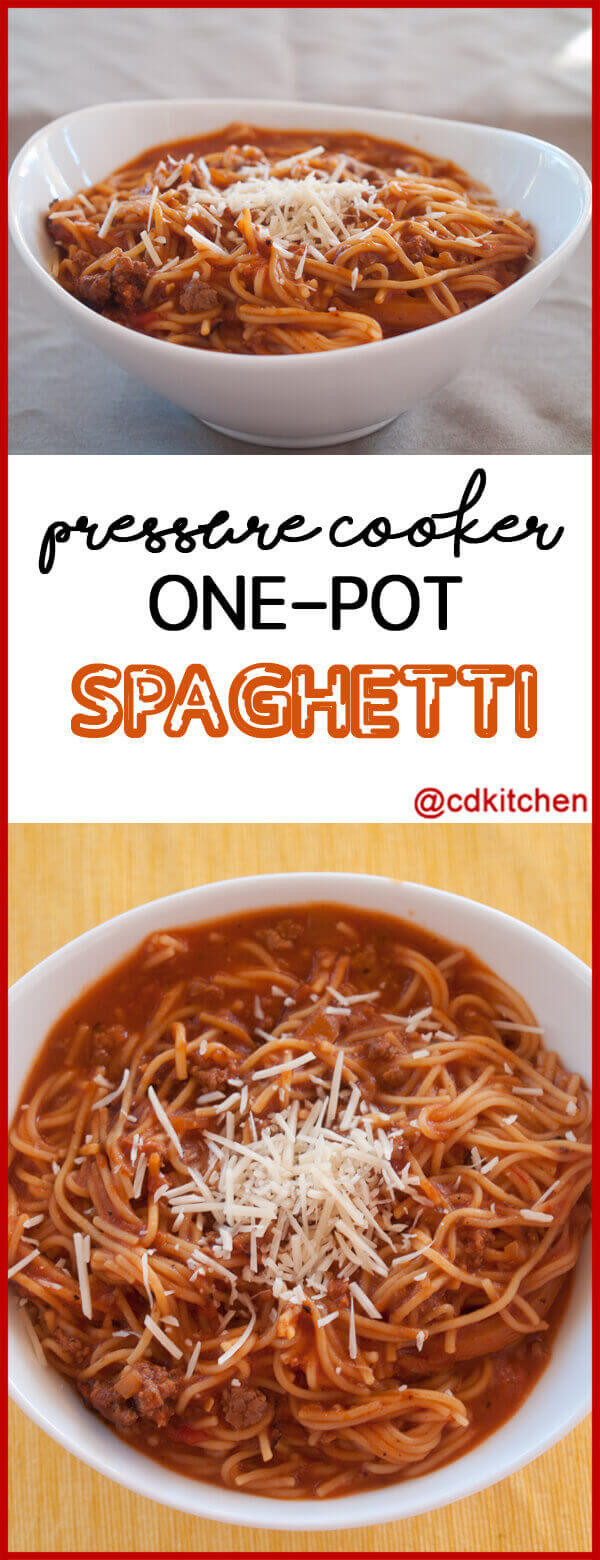 Pressure Cook Spaghetti
 Pressure Cooker e Pot Spaghetti Recipe