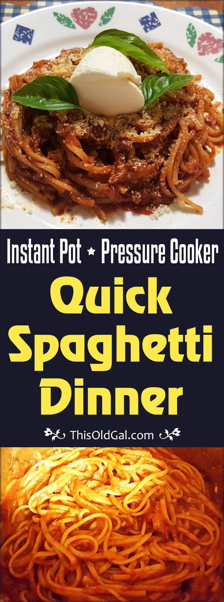 Pressure Cook Spaghetti
 Instant Pot Pressure Cooker Quick Spaghetti Dinner