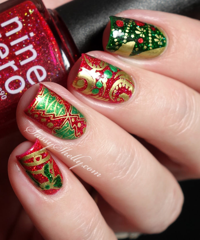Pretty Christmas Nail Designs
 Digit al Dozen December Christmas Nails