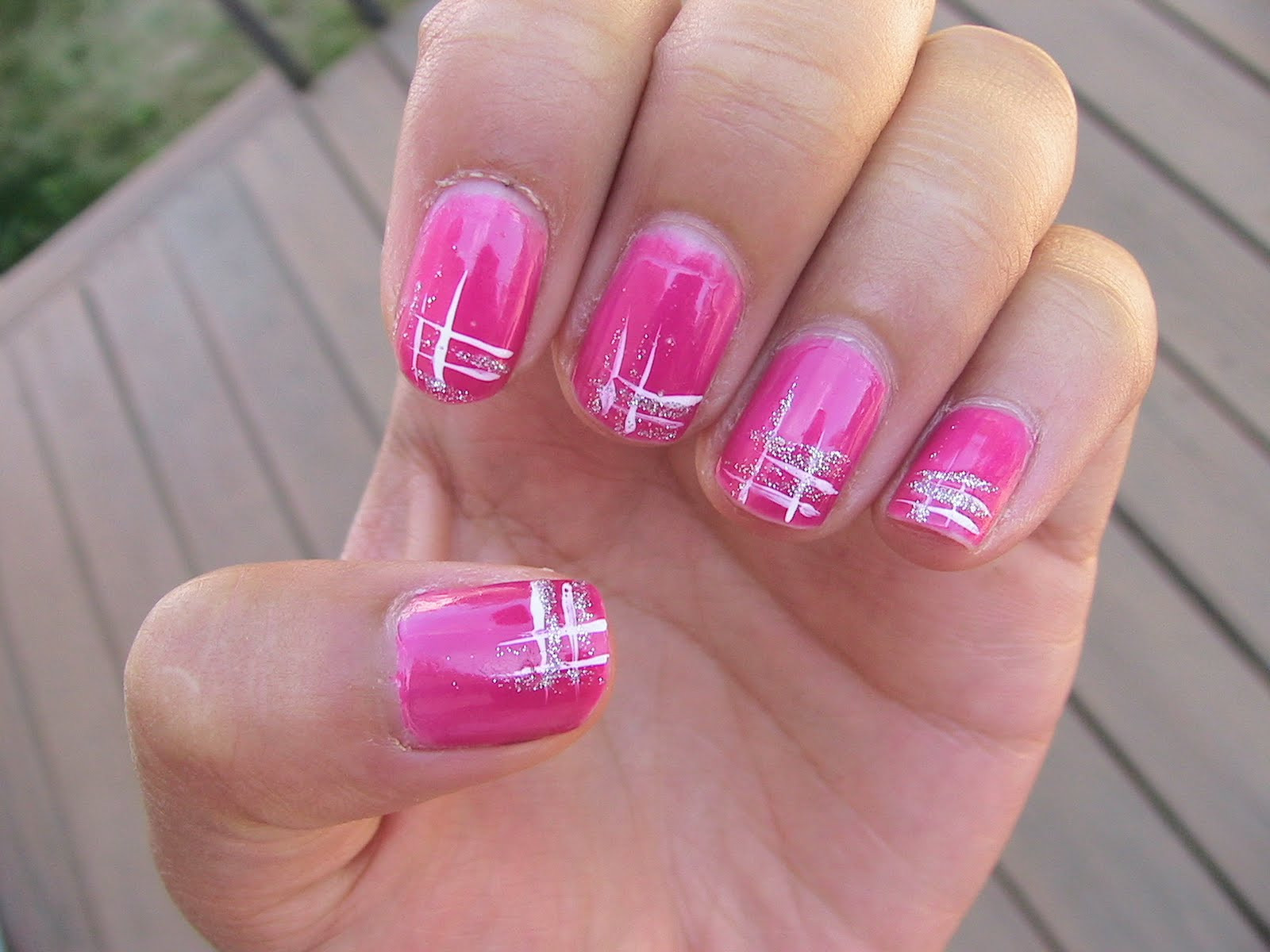 Pretty Pink Nails
 Really Pink Nail Art Design by Cute Polish