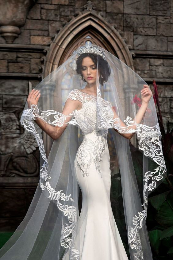 Pretty Wedding Veils
 Lace wedding veil beautiful wedding veil cathedral veil