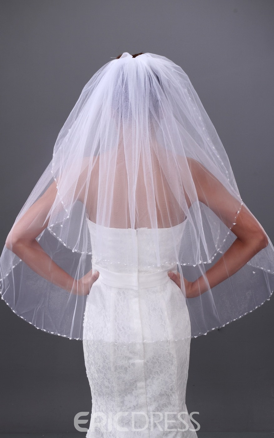 Pretty Wedding Veils
 Pretty 2 layer Elbow Wedding Veil Ericdress
