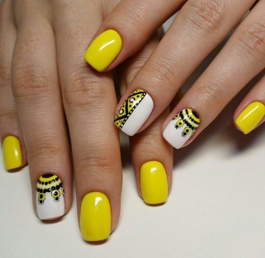 Pretty Yellow Nails
 Pretty color yellow nail art for 2017 Fashion 2D