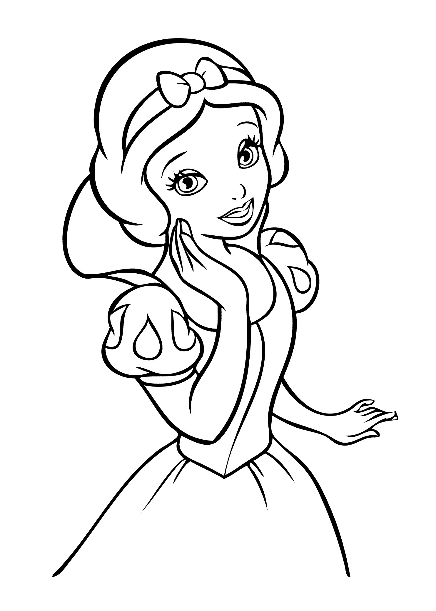 Princess Coloring Sheets For Girls
 Princesse Snow White coloring page for girls printable