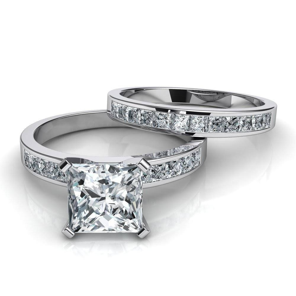 Princess Cut Bridal Sets
 2019 Popular Princess Cut Diamond Wedding Rings Sets
