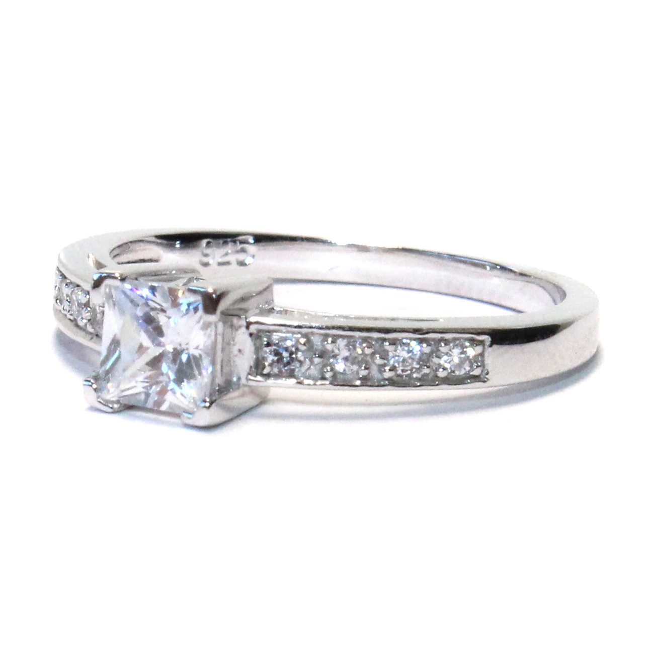 Princess Cut Promise Rings
 Princess Cut Diamond White Promise Ring Beautiful
