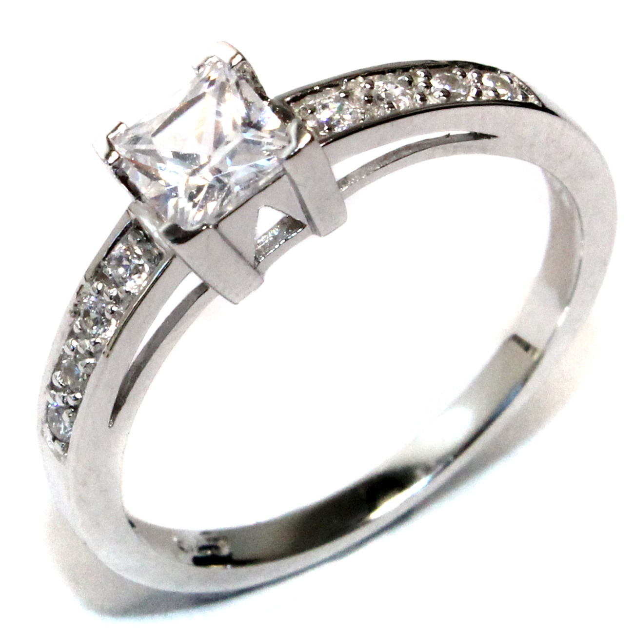 Princess Cut Promise Rings
 Princess Cut Diamond White Promise Ring Beautiful
