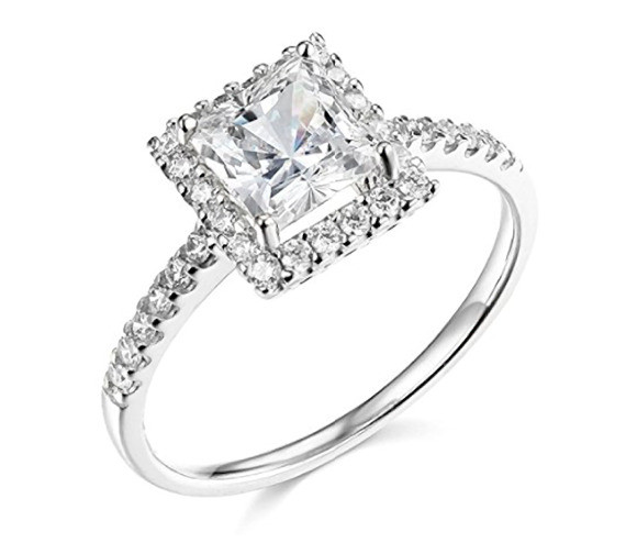 Princess Cut Promise Rings
 1 90 Ct Princess Cut Halo Engagement Wedding Promise Ring