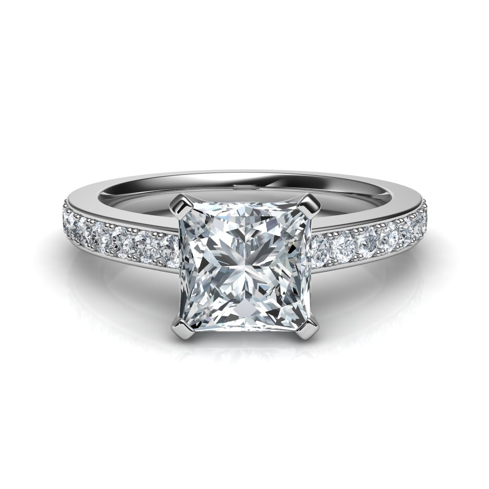 Princess Cut Solitaire Engagement Ring
 Novo Princess Cut Diamond Engagement Ring Natalie Diamonds