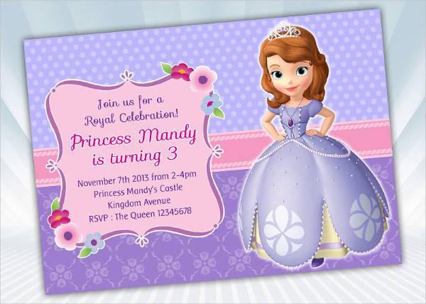Princess Sofia Birthday Invitations
 18 Beautiful Princess Invitations PSD AI