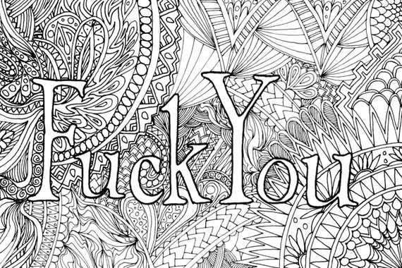 Printable Adult Coloring Book
 Adult Coloring Book Swear Words Adult Humor Coloring Pages
