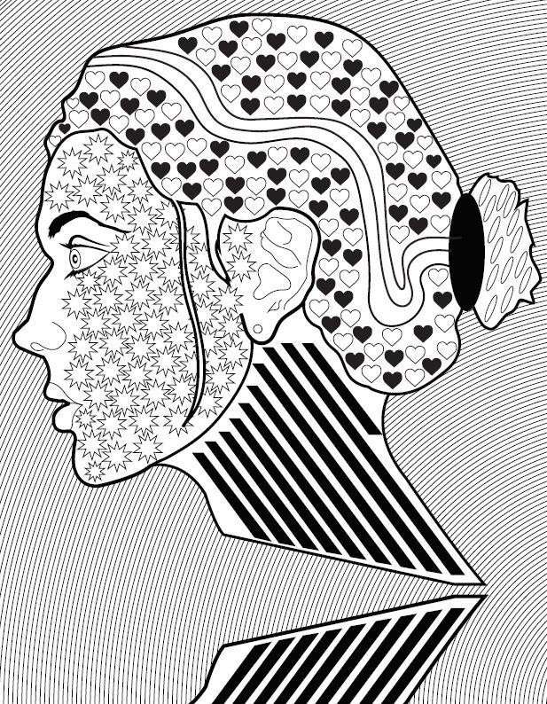 Printable Adult Coloring Book
 Perfect Profile Adult Coloring Page