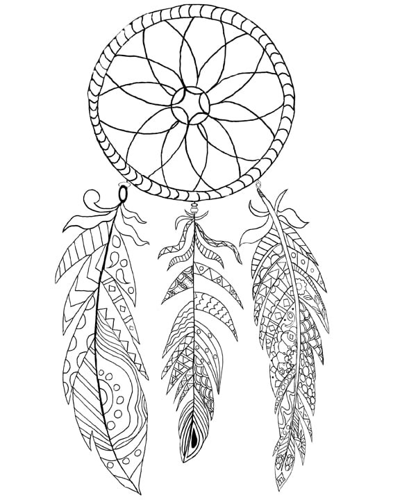 Printable Adult Coloring Pages Dream Catchers
 Get the coloring page Dreamcatcher