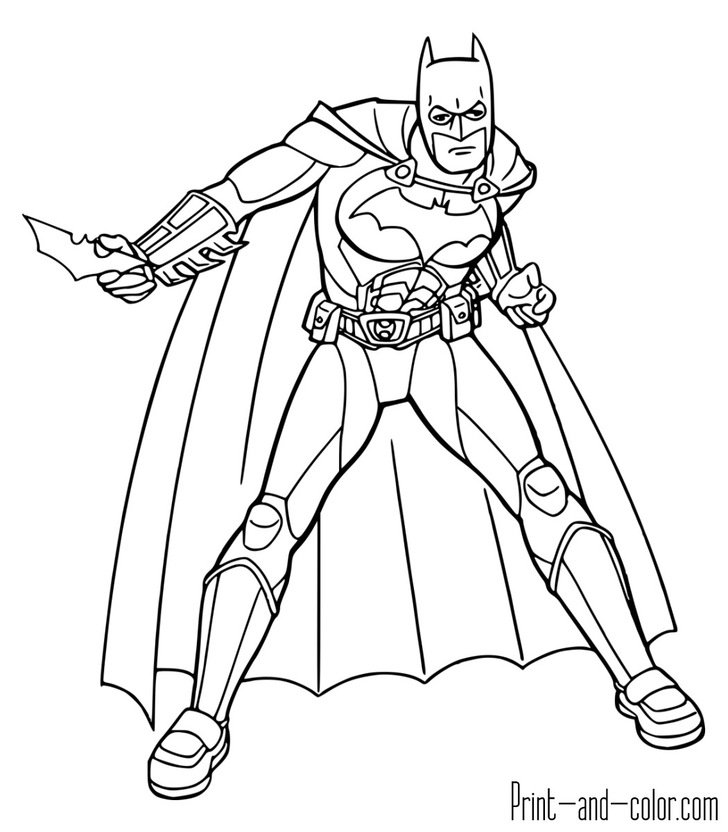 Printable Batman Coloring Pages
 Colr In Bat Man