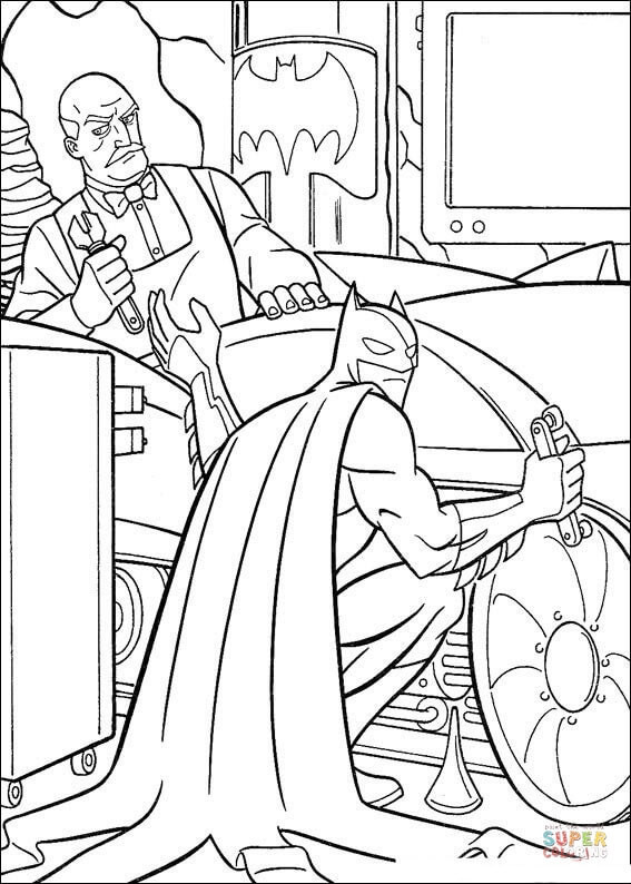 Printable Batman Coloring Pages
 Batman And Alfred Pennyworth coloring page