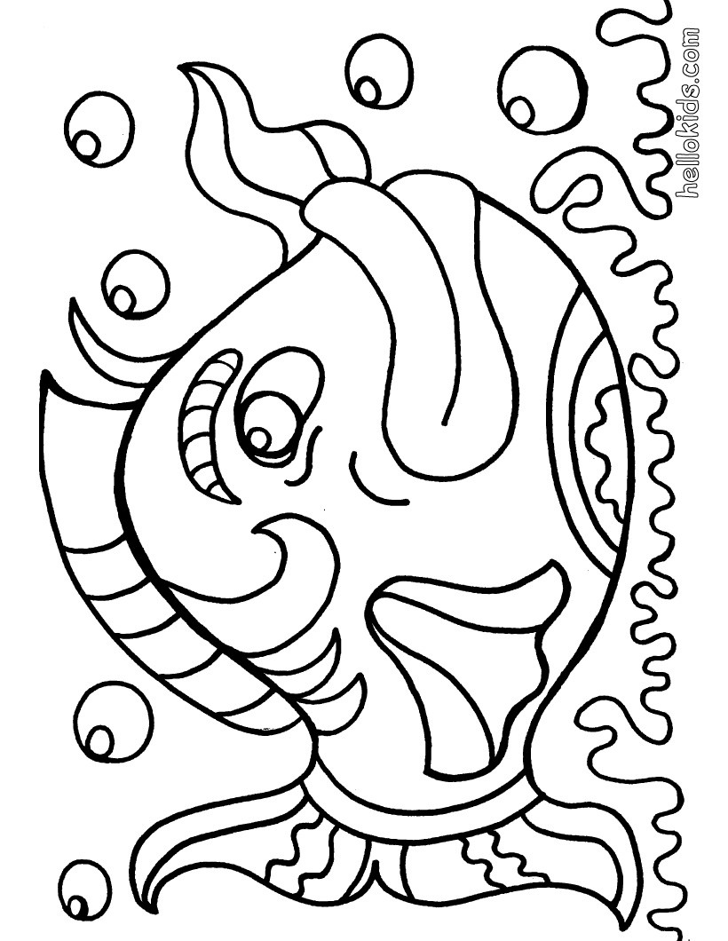 Printable Coloring Books For Kids
 Free Fish Coloring Pages for Kids