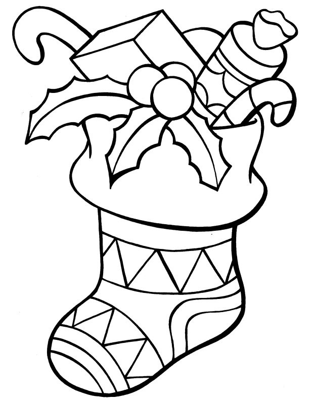Printable Coloring Pages Christmas
 Christmas Stocking Coloring Pages