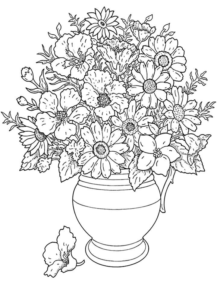 Printable Coloring Pages For Adults Flowers
 coloring pages of flowers printable free