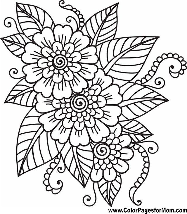 Printable Coloring Pages For Adults Flowers
 Flower Coloring Page 41 …