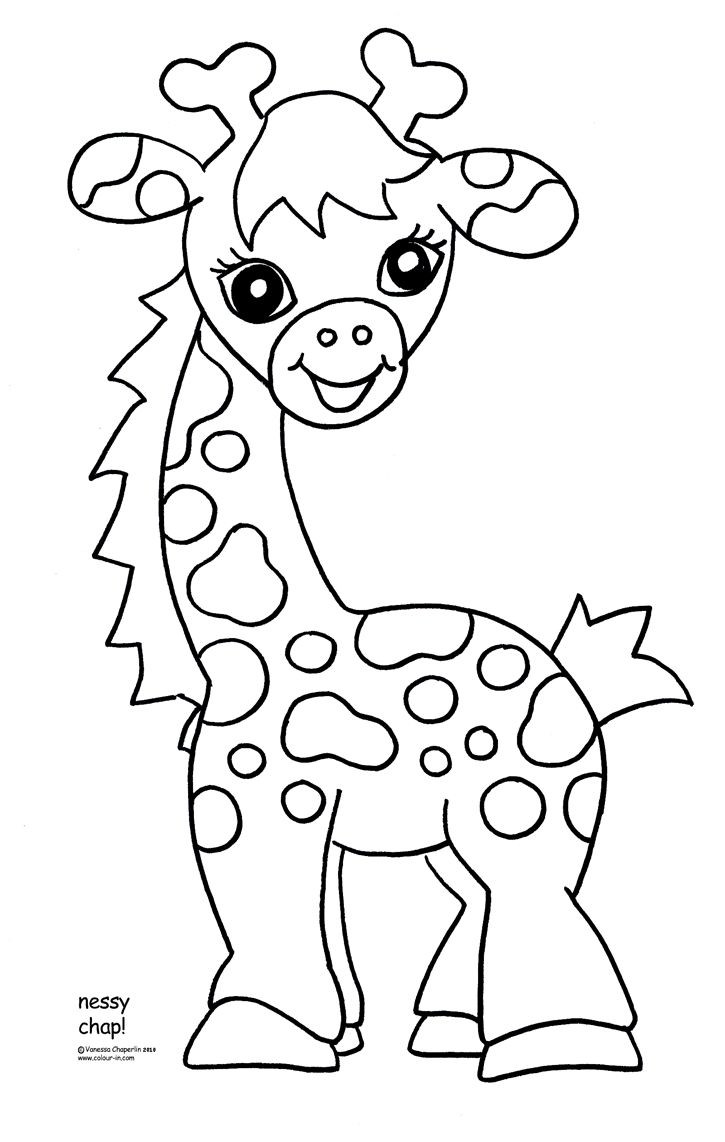 Printable Coloring Pages For Kids Animals
 Free Printable Giraffe Coloring Pages For Kids