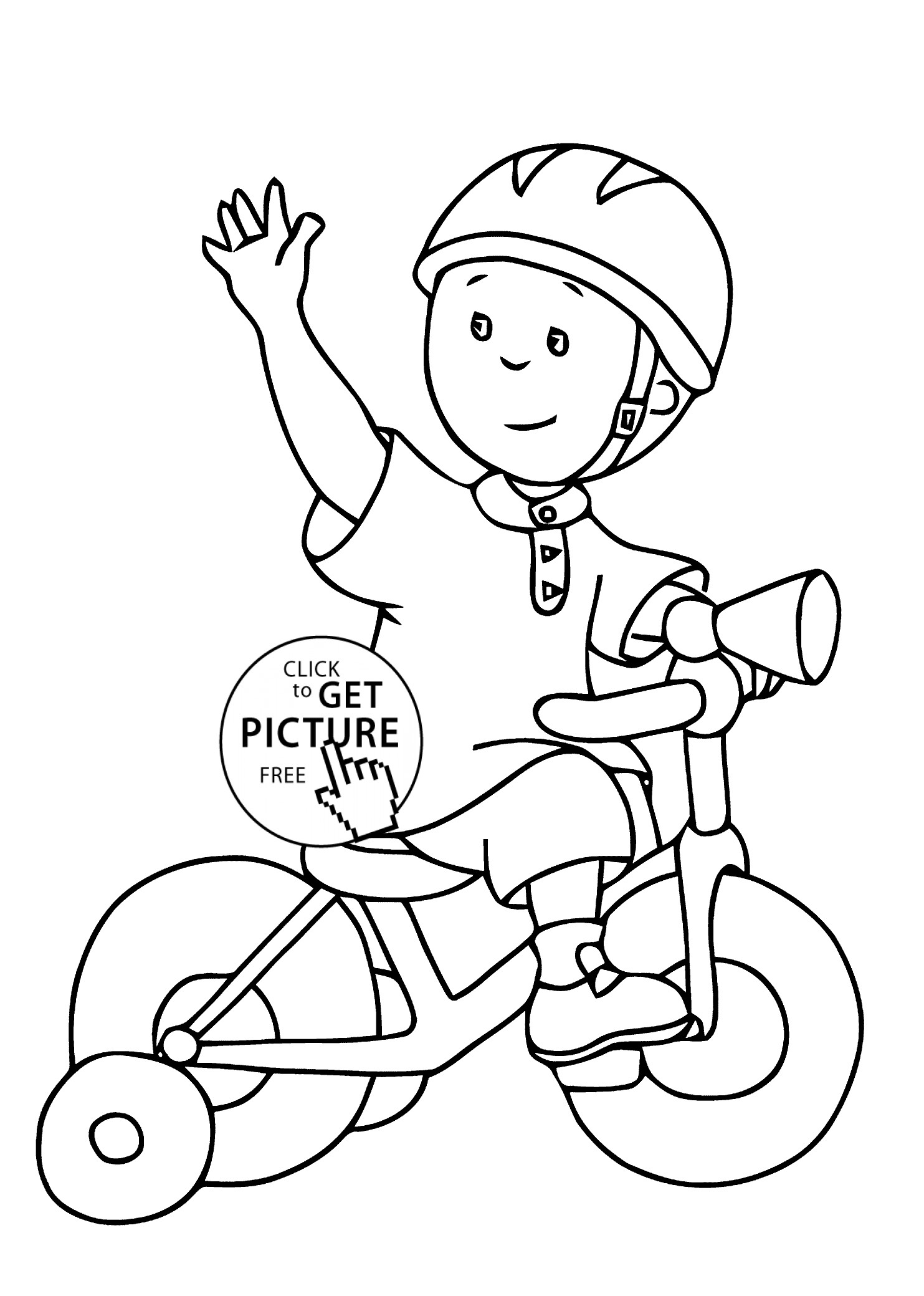 Printable Coloring Pages For Toddlers
 Caillou coloring pages for kids printable free
