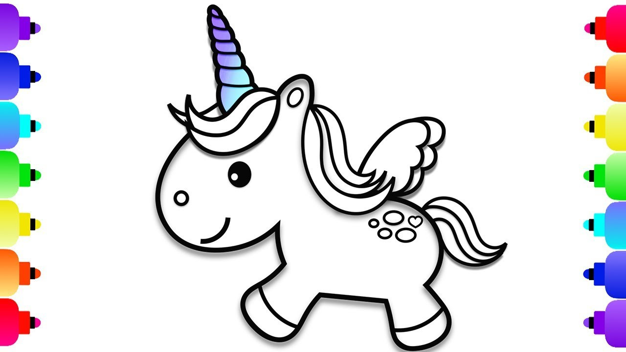 Printable Coloring Pages Of Unicorns
 How to Draw a Baby Unicorn