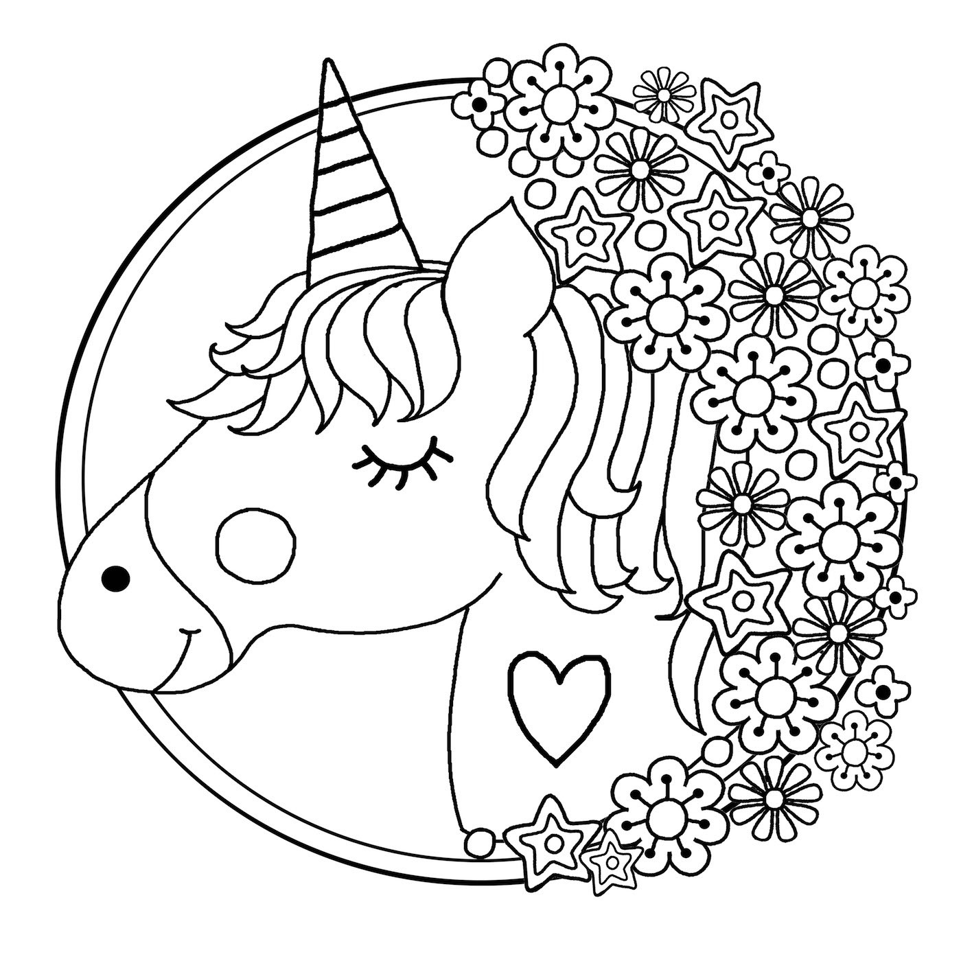 Printable Coloring Pages Of Unicorns
 Downloadable unicorn colouring page Michael O Mara Books