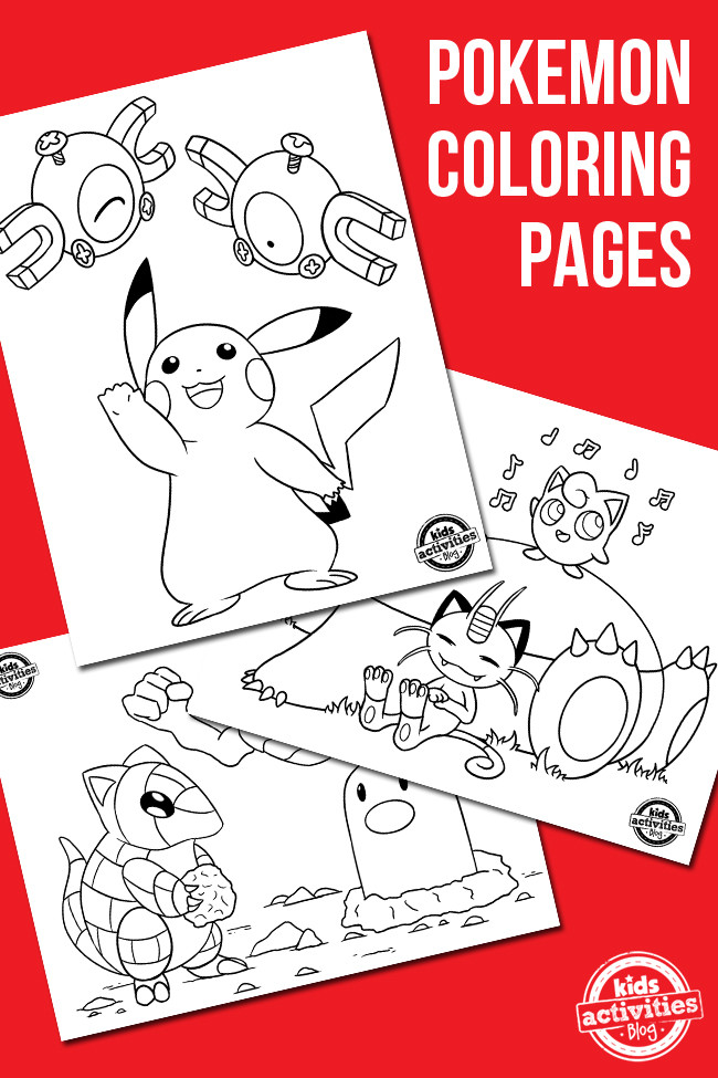 Printable Coloring Pages Pokemon
 Pokemon Coloring Pages [Free Download] Kids Activities Blog