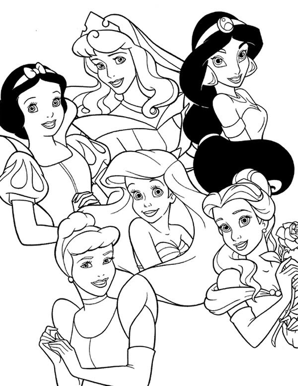 Printable Disney Coloring Pages
 transmissionpress Disney Princess Coloring Pages