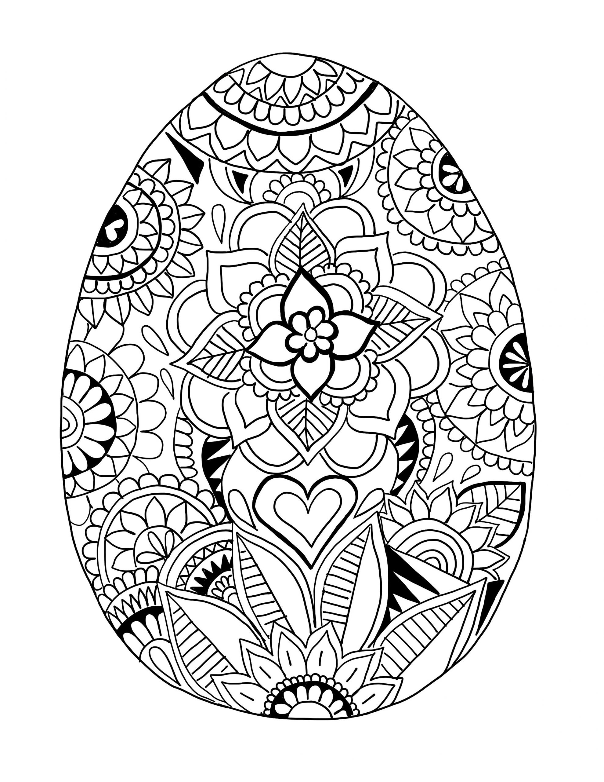 Printable Easter Egg Coloring Pages
 Easter Egg Printable Coloring Page