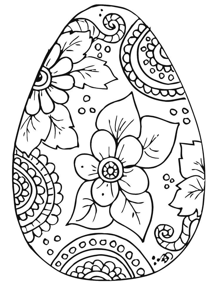Printable Easter Egg Coloring Pages
 Pin on coloring page