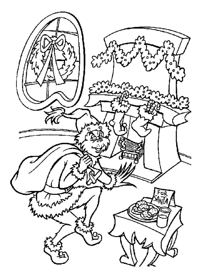 Printable Grinch Coloring Pages
 The grinch is santa claus coloring pages Hellokids